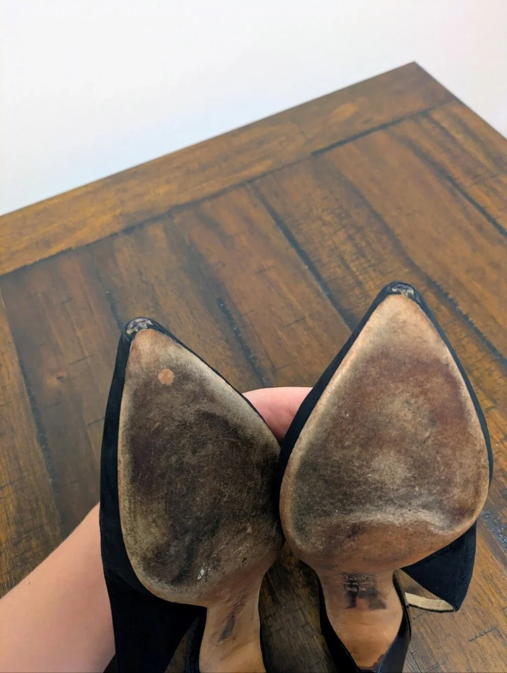 Jimmy Choo Gemma 40 Suede Slingback Pumps in Black size 39.5